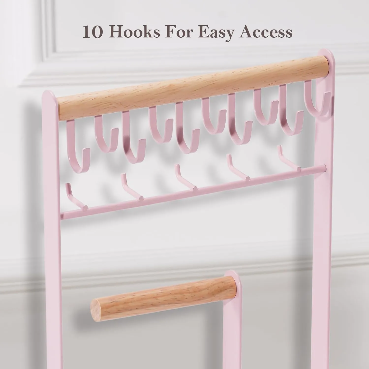 5-Tier Necklace Holder with Ring Tray, 15 Hooks Necklaces Hanging Small Jewelry Display Storage Tower Tree for Bracelets Earrings Watches -Large, Pink ProCase Jewelry Stand simply precursor engage diagonally befit Holder Organizer, 