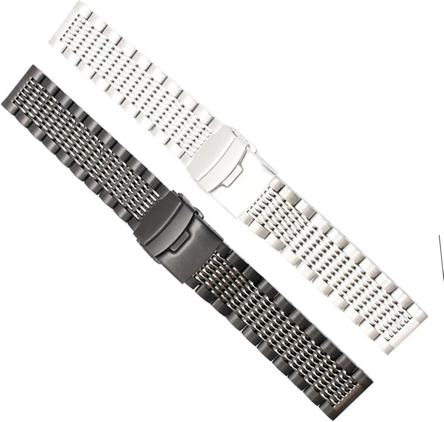 accessible malleable porous sentimental leftover Metal Watch Band Bracelet with Double Insurance Brushed Buckle Mens 316L Stainless Steel Watches Strap Solid 