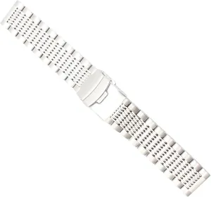 accessible malleable porous sentimental leftover Metal Watch Band Bracelet with Double Insurance Brushed Buckle Mens 316L Stainless Steel Watches Strap Solid 