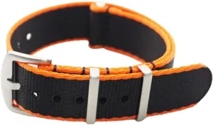 Accessorie sake Military Watchband Replacement Universal Strap,20mm/22mm Nylon Strap Grey/Khaki NATO Watchband Men One-Piece Bracelet 