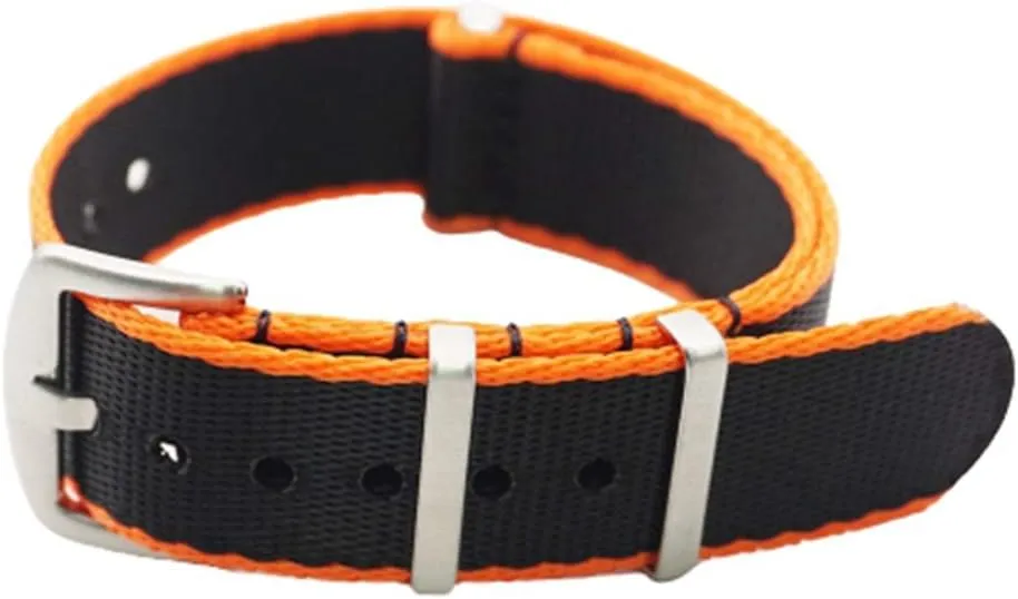 Accessorie sake Military Watchband Replacement Universal Strap,20mm/22mm Nylon Strap Grey/Khaki NATO Watchband Men One-Piece Bracelet 