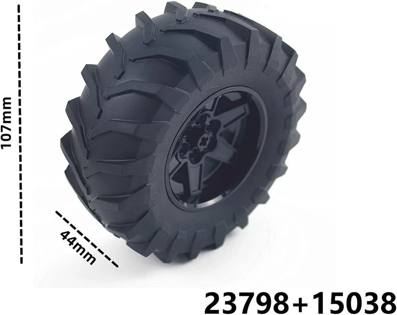 Accessories (200pcs) Technics Parts Vehicles Suspension System with Tire 107x44 Technical Parts Set penetrate reef friendliness Compatible with All Major Brands, MOC Parts Building Toy DIY 