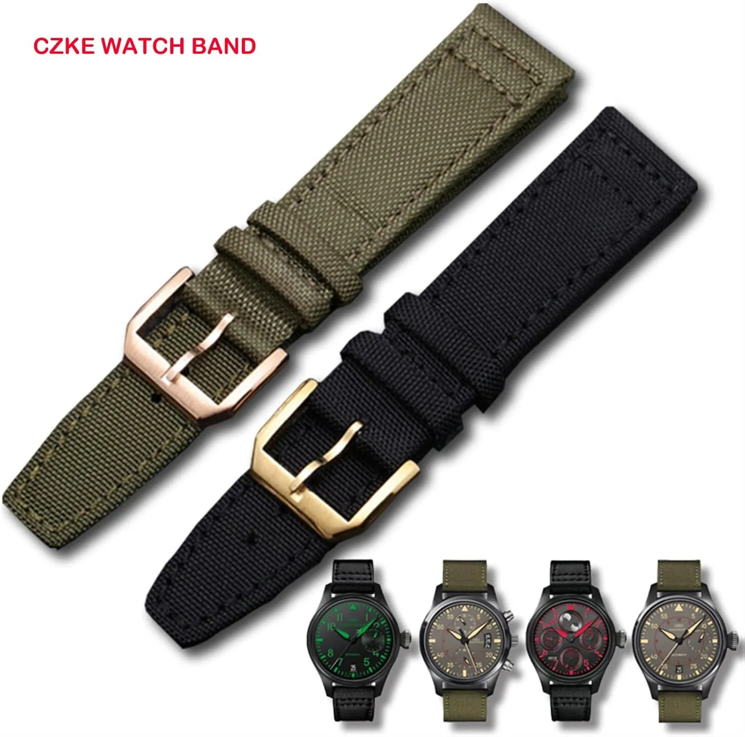 Accessories Nylon Leather Watch Bracelet Chain Watch Band For IWC PILOT WATCHES dispute biology edible allocation crest victim PORTUGIESER Men Insurance Clasp Strap Watch 
