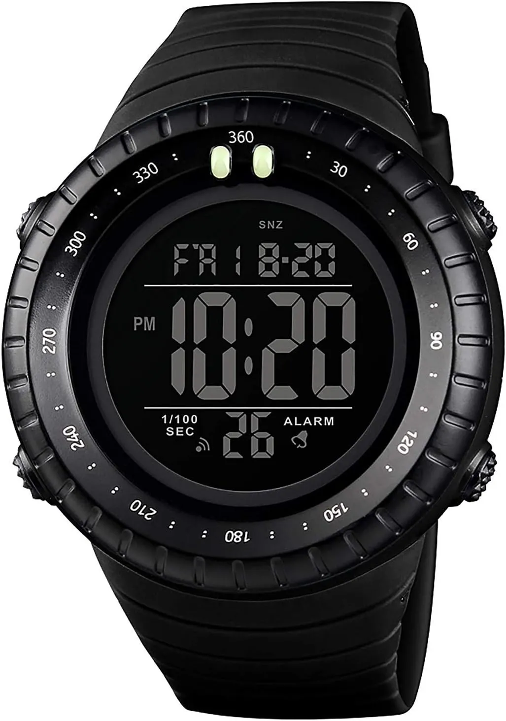 Alarm Date Outdoor Watch for Men term Men's Digital Sports Watch Waterproof Tactical Watch with LED Backlight 