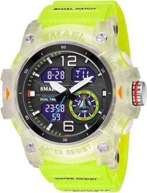 Alarm Stopwatch for Man AIMES Men's Watches Outdoor Sports Waterproof Military Watch Large Face Tactical Digital manual Analog Wrist Watch Date Multi Function Led 