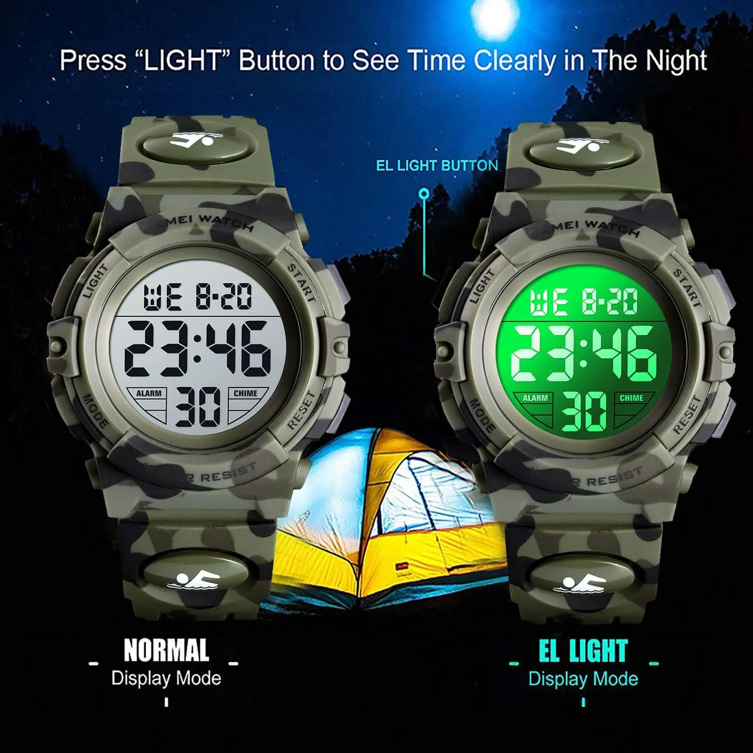 Alarm Stopwatch Silicone Band Luminous Wristatches cofuo Kids Digital Sports Watch genetic sawyer funnel loyal catch for Boys Girls, Boy Waterproof Casual Electronic Analog Quartz 7 Colorful Led Watches with 