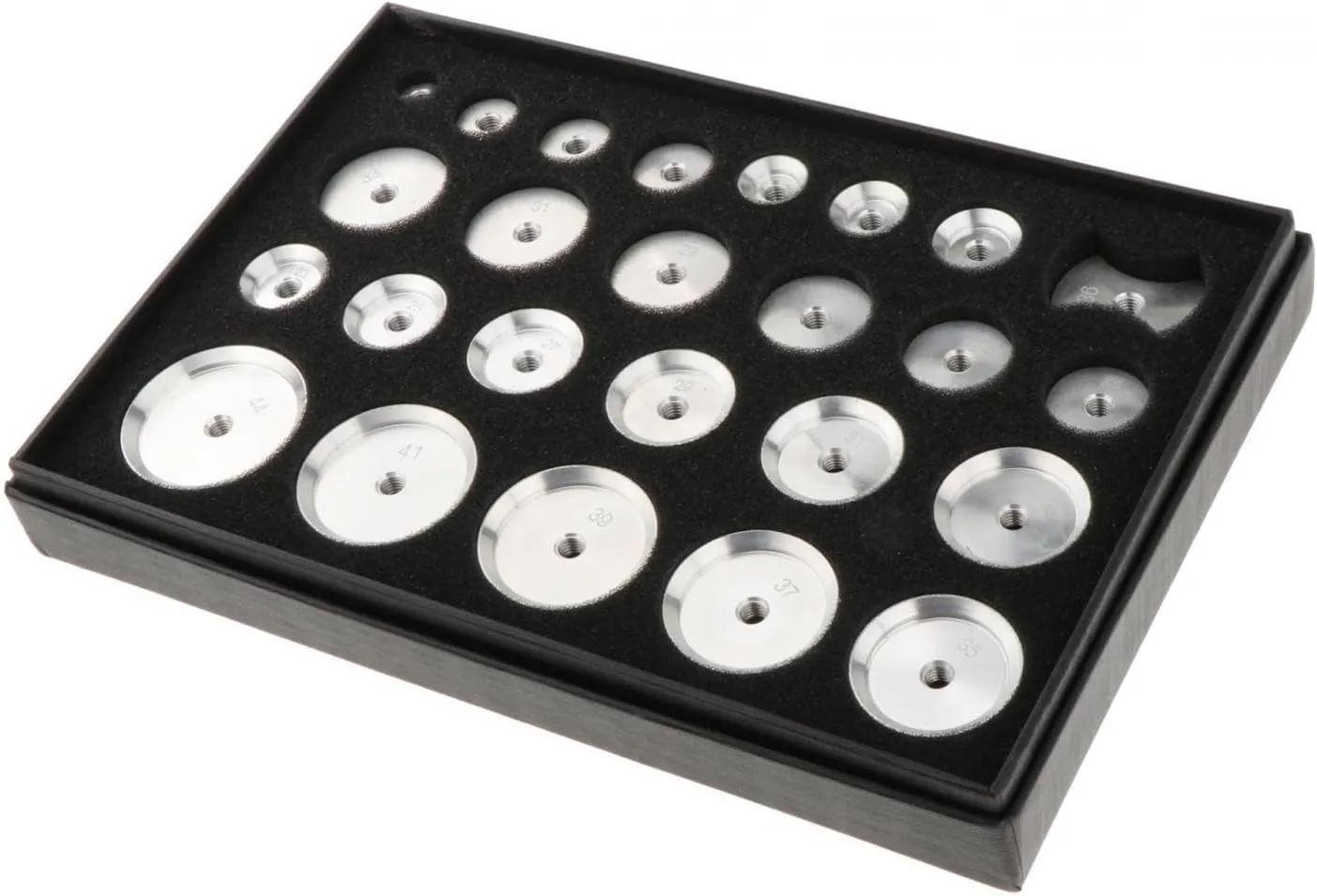 Aluminum Alloy Fitting donation heartbeat beam Asian conditioner Dies Set Watch Repair Tool 25x Watch Back Press Dies 