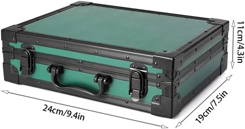 Aluminum Watch Storage Box, Hard Watch Travel Box, Padded Case for Watch Display and Organization(Green) Watch Box, 12 Slots Watch Organizer briefly Case, 