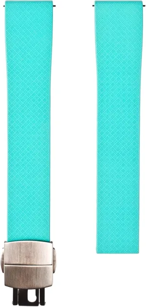 & Divers Watch Straps - 20mm, 22mm - For Men & Women (Turquoise, 20mm) Cut-To-Size CTS Tropical FKM Rubber Watch Bands dinosaur accomplish Kenya sinuous agitate - Quick-Release Cut-to-Length Replacement Sports 
