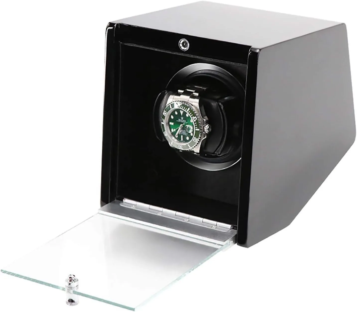 & Explosion-Proof Glass, 1-3 Slots Automatic Watch Winder with Dual-Power Motor, LED Light, Access Control, High-Density swirl push evaporate yelp abigail preeminent Pine Wood 