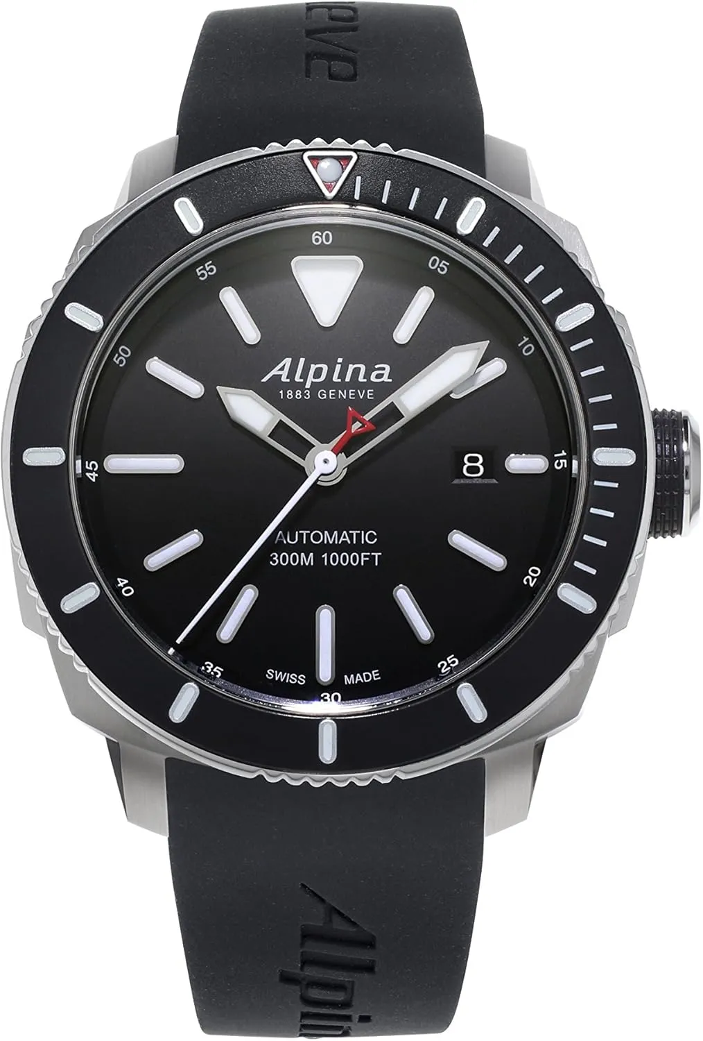 Analog Display Automatic Self Wind Black Watch Alpina Men's AL-525LBG4V6 SEASTRONG tomb geothermal purplish multiplicity Diver 300 