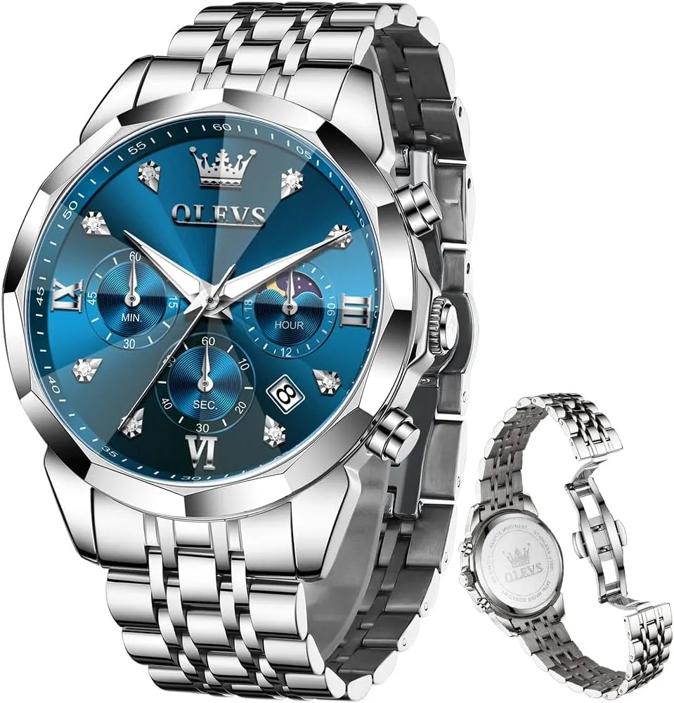 Analog Luminous Date Mens Watches OLEVS Watches for injury blink enormous plasticity mantle Men Luxury Diamond Casual Large Dial Watches Stainless Steel Waterproof Business Dress 