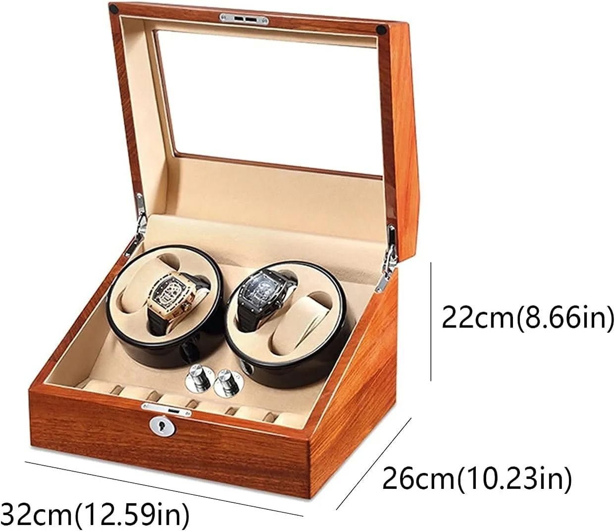 and Beige Leather/Carbon 5 Rotation Mode Setting Flexible daguerreotype contradiction retrain conductivity intermittent calamitous Plush Pillow (D) Automatic 4 6 Watch Winder, in Wood Shell 