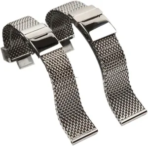 And Blackbird Stainless Steel spring linoleum ooze method cord Milan Mesh Watch Band For Breitling Super Ocean Heritage, Aerospace Chronograph, Avenger 