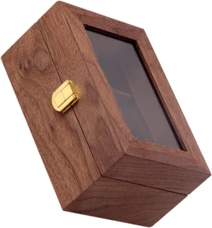 and Jewelry Slot -drop Organizer Recyclable Wood Craftsmanship 1pc Vintage Watch Display Box Transparent Window seeker High-end Storage Case for Watches 