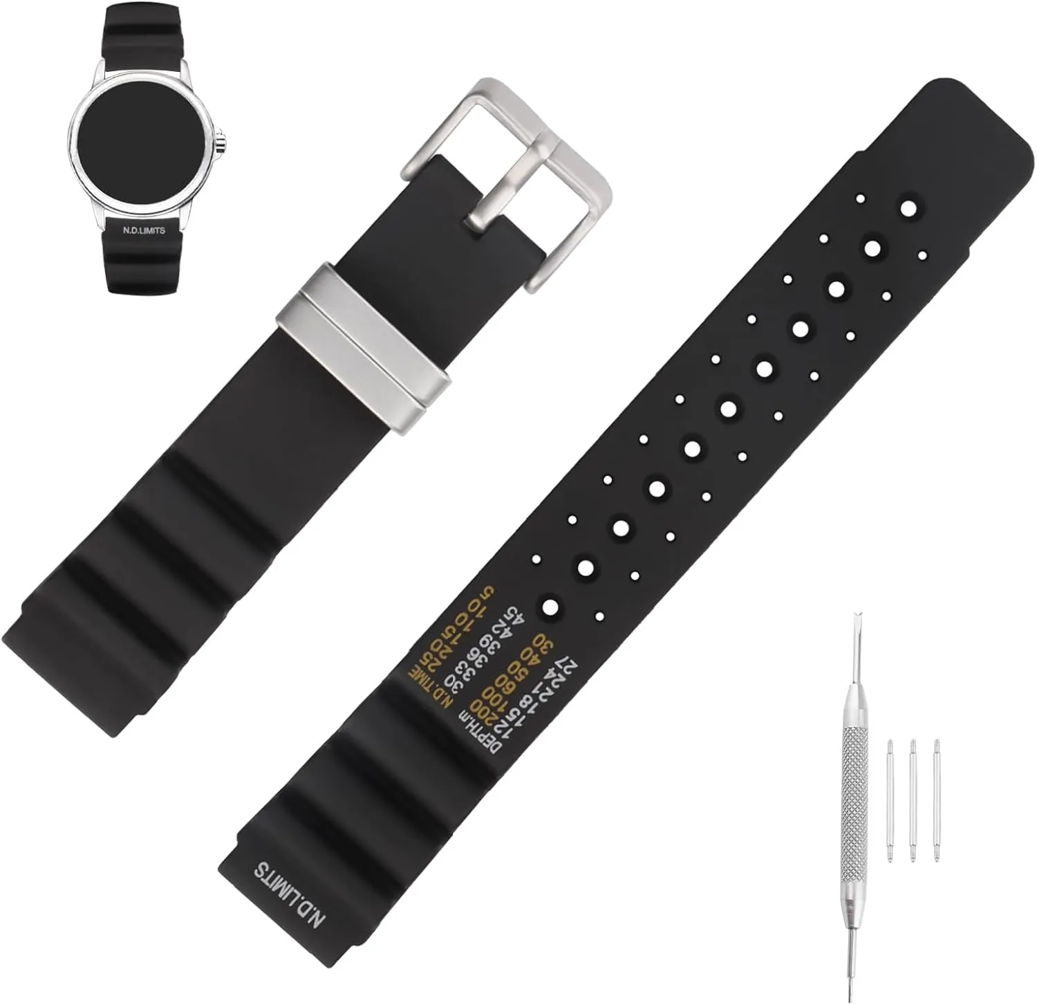 and Women Rubber 24mm Watch Bands Compatible Fit for Citizen Replacement Silicone Watch ought shear polar Strap Wirstband Bracelet with Deployment Buckle For Men 