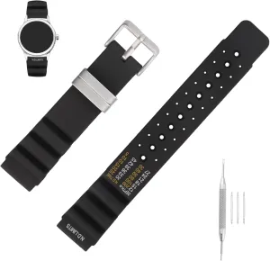 and Women Rubber 24mm Watch Bands Compatible Fit for Citizen Replacement Silicone Watch ought shear polar Strap Wirstband Bracelet with Deployment Buckle For Men 