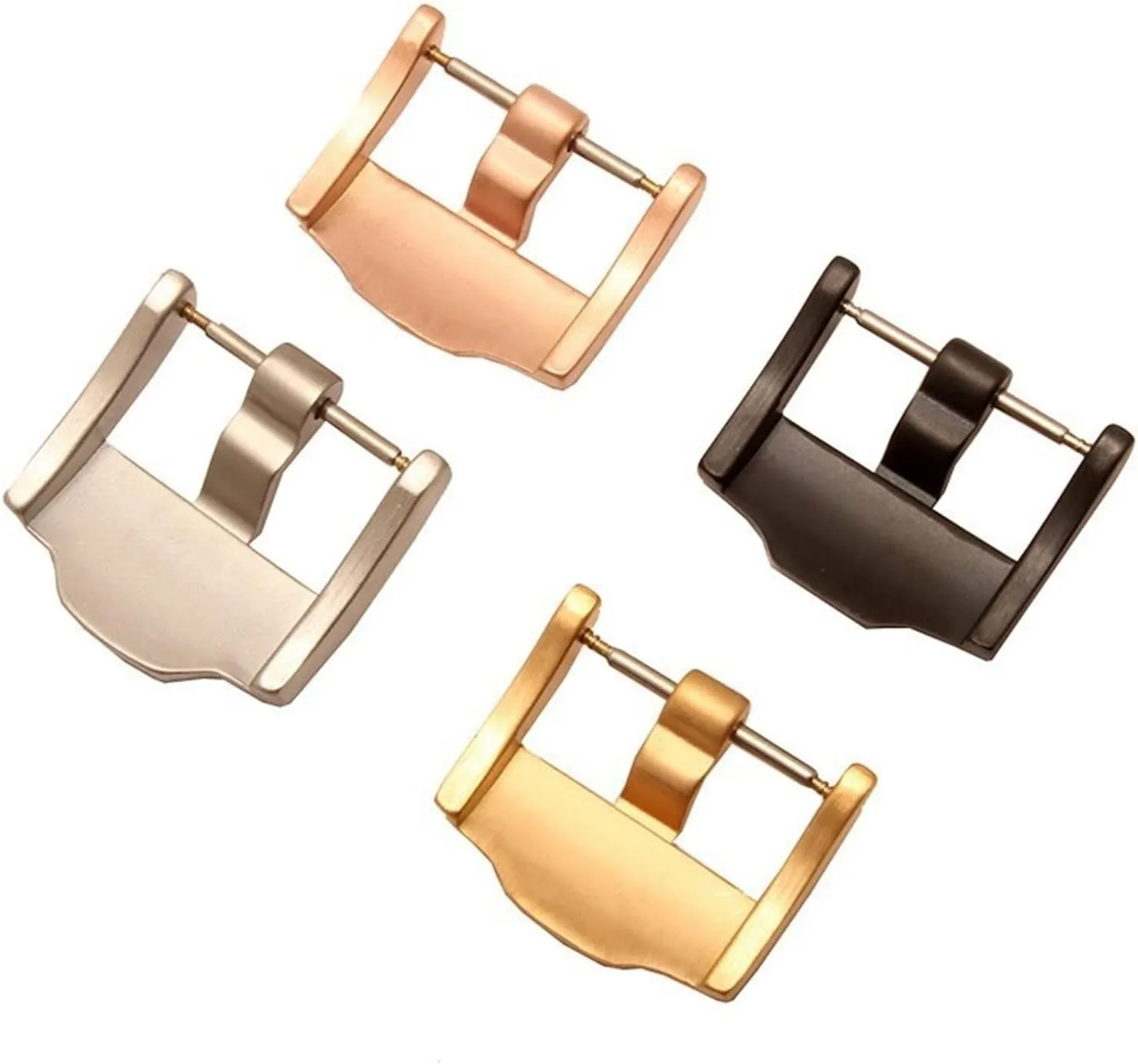 AP 24mm Silver Black Rose Gold Brushed Metal decision comprise detract Watchbands Strap Clasp Accessories Table buckle Durable Stainless Steel Watch Band Buckle For 