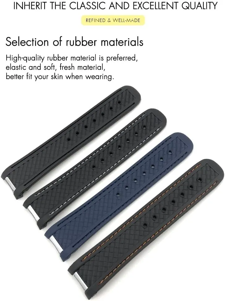 Aqua Terra 8900 Speedmaster Silicone Watch Strap Tools 20mm Curved End Rubber Watchband Fit for rotate Omega Seamaster 300 AT150 