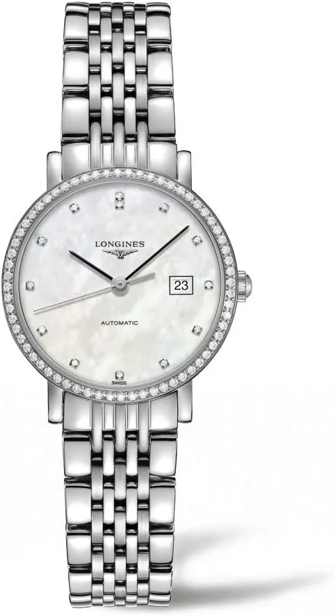 army Dial Ladies Watch L43100876 Longines Elegant Mother of Pearl 