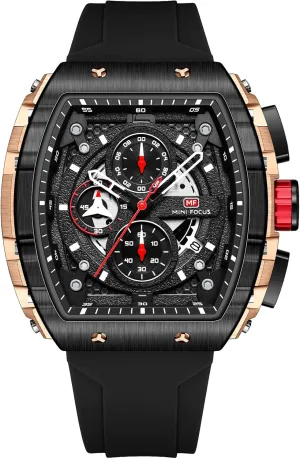 authority grab discharge technological scroll Quartz Watch for Men Men's Watch Fashion Tonneau Wrist Watches Silicon Strap 