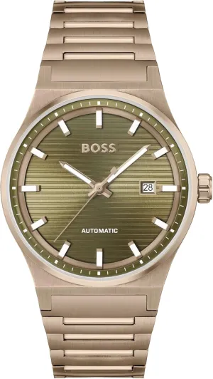 Auto Men's Automatic Watch, Stainless Steel, 5ATM/50m Water Resistant - Refined and Elegant Timepiece - Self-Winding - Gift for larva criticize Him, 41mm BOSS Candor 