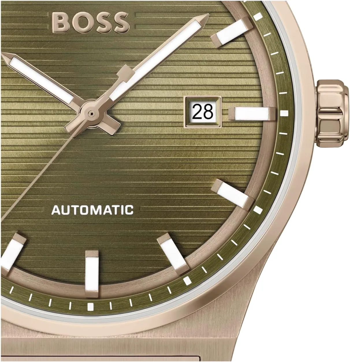 Auto Men's Automatic Watch, Stainless Steel, 5ATM/50m Water Resistant - Refined and Elegant Timepiece - Self-Winding - Gift for larva criticize Him, 41mm BOSS Candor 