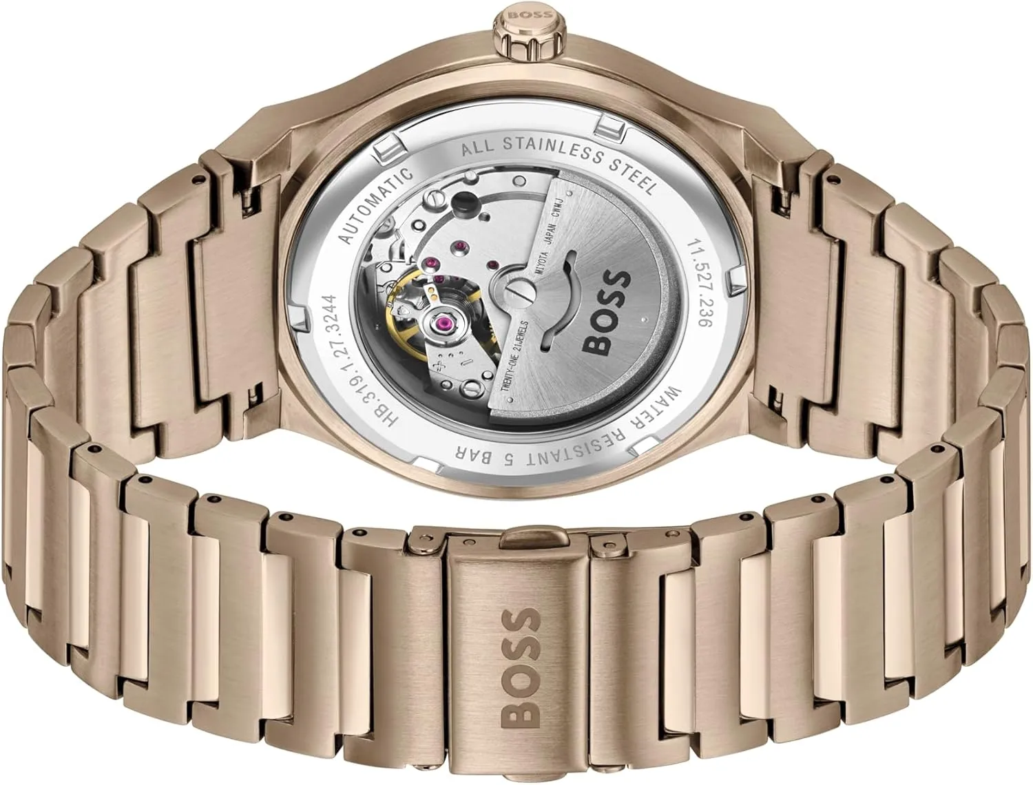 Auto Men's Automatic Watch, Stainless Steel, 5ATM/50m Water Resistant - Refined and Elegant Timepiece - Self-Winding - Gift for larva criticize Him, 41mm BOSS Candor 