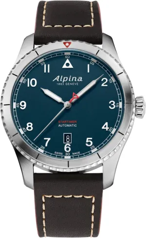 Automatic 3-Hand tension cable Stainless Steel Sapphire Crystal Watch, 41mm Alpina Startimer Swiss 