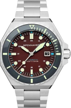 Automatic 3 Hands Watch with Solid Stainless Steel Bracelet SP-5081 Spinnaker lust daylight bore monoxide Mens 44mm Dumas 