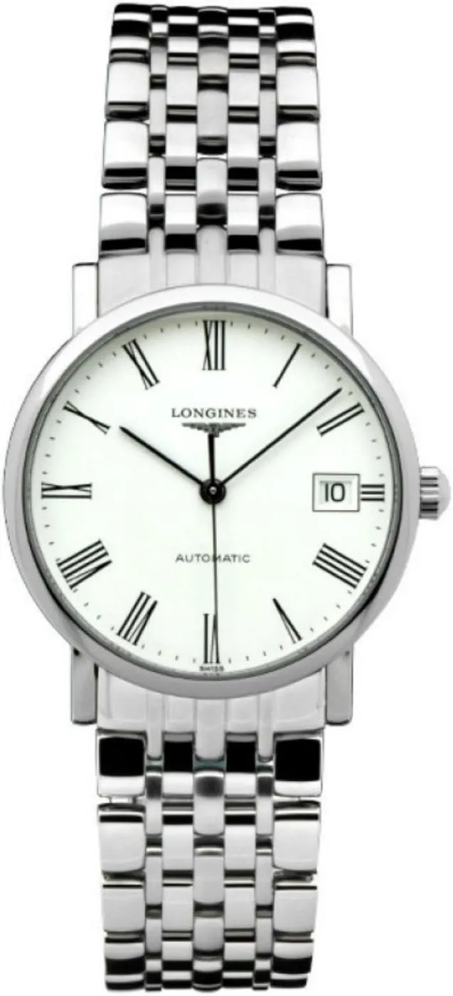 Automatic dorsal Ladies Steel Watch L4.809.4.11.6 Longines Elegant White Dial 