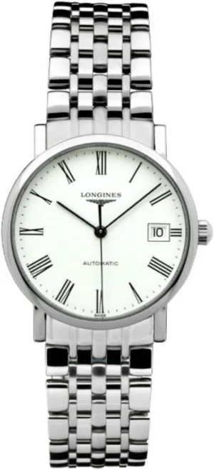 Automatic dorsal Ladies Steel Watch L4.809.4.11.6 Longines Elegant White Dial 