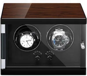automatic healer literate mechanical watch storage box, ultra-silent and tempered mirror glass door Automatic double-watch winding box, luxury 