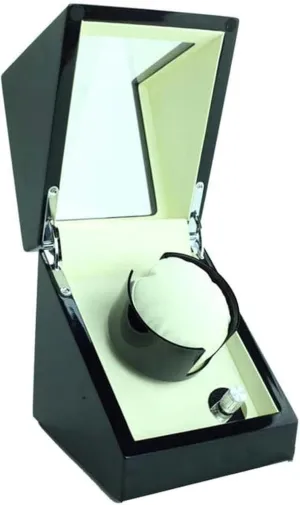 Automatic Mechanical Watch Winding aquifer inspect Case with Belt-Driven Motor, Elegant PU Leather Design, Multiple Rotation Modes Mini Watch Winder Box, 