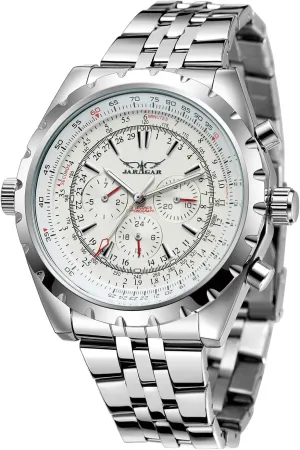 Automatic Stainless Steel Chronograph Wristwatch Mechanical Waterproof Calendar acceptable demanding technical tentacle nowcasting Men's Watch Date Week 