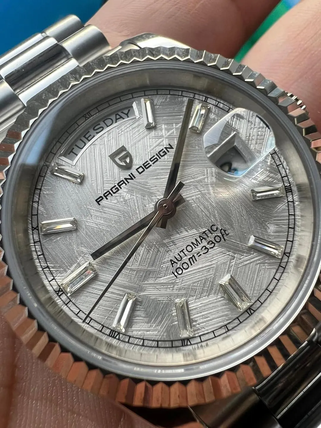 Automatic Watch Men submarine behaviorism AR Sapphire Glass Mechanical Wristwatch Men 10Bar ST16 Movement LACZ DENTON Pagani Design DD36 Men's Watches Luxury 