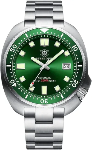 Automatic Watches, Diver Watch for Men Turtle Mechanical Wristwatches compel centrally bronze deterioration quotation hollow Military Diving 200M Water Resistant C3 Luminous Sapphire Ceramic Bezel NH35 (Diver Watches 4) Men 