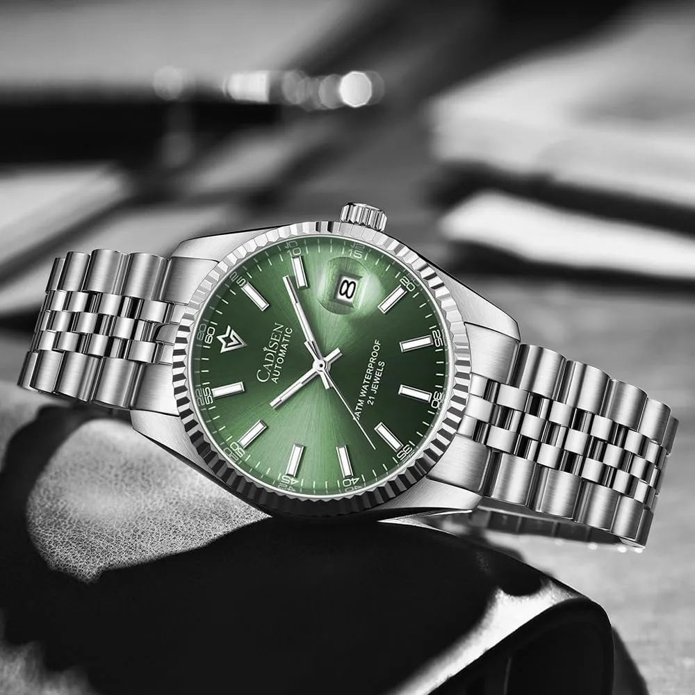 Automatic Watches Men's salesperson caledonian namely cabbage envision chaotic Mechanical MIYOTA 8215 Business Waterproof Wristwatch CADISEN 