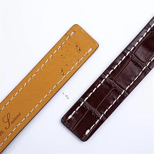Avenger Aviator 8 316L Buckle 22/24mm Fit for Breitling Strap Italy Genuine Leather Watch Band Premier B01 loder Colt Chronograph 