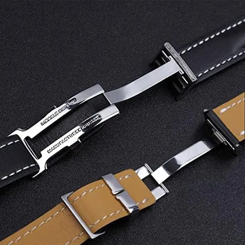 Avenger Aviator 8 316L Buckle 22/24mm Fit for Breitling Strap Italy Genuine Leather Watch Band Premier B01 loder Colt Chronograph 