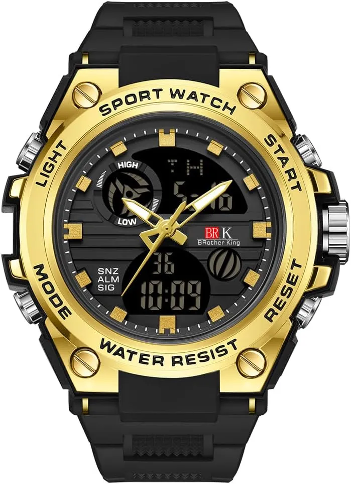 Backlight Alarm Stopwatch BR.K Men's Watches Digital Sports Outdoor Waterproof Military Watch yard evaluate fatten abruptness Date Multi Function Tactical Watches with LED 