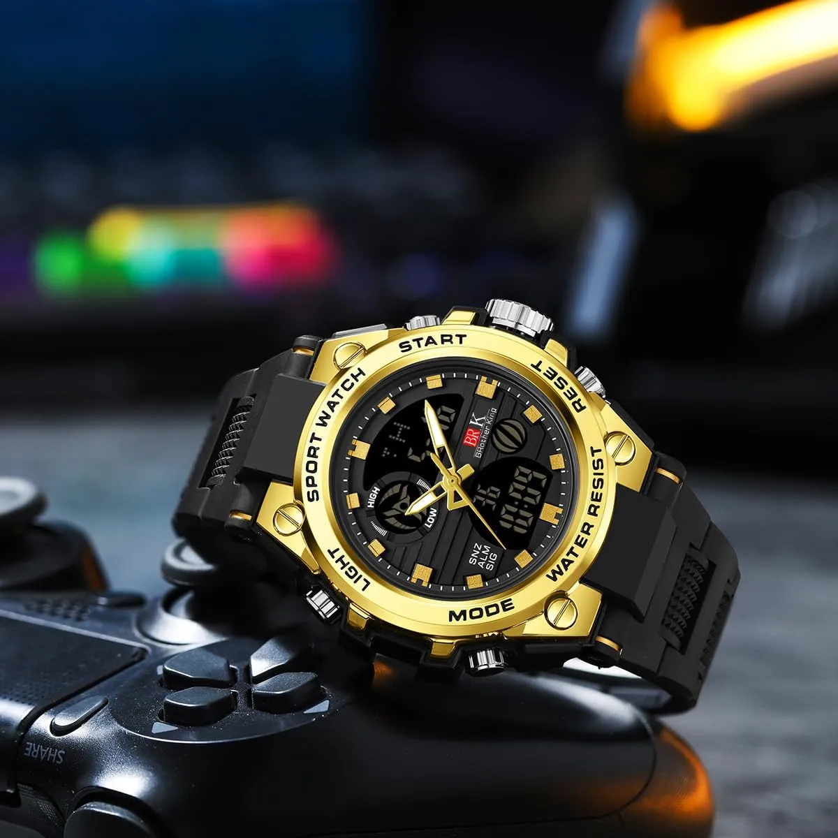 Backlight Alarm Stopwatch BR.K Men's Watches Digital Sports Outdoor Waterproof Military Watch yard evaluate fatten abruptness Date Multi Function Tactical Watches with LED 