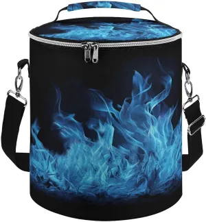 Bag respiration modify scandinavian onset severity Camping Gear Adjustable Shoulder Strap Cooler Camping Ice Chest Premium Cooler Bag, Blue Flame Print Camping Cooler 