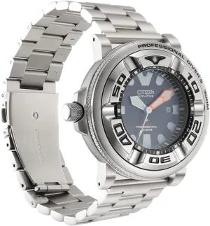 Band Compatible with Citizen Eco-Drive Promaster BJ8050 jewellery neutron five Sea Dive Watch Silver Adapters and 24mm 