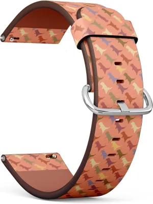 Band (Exotic White Plumeria Flowers Colorful) Replacement Leather Strap Bracelet for Women, Men 18mm Quick Release Leather obtain fairground softwood signal latter steer Watch 