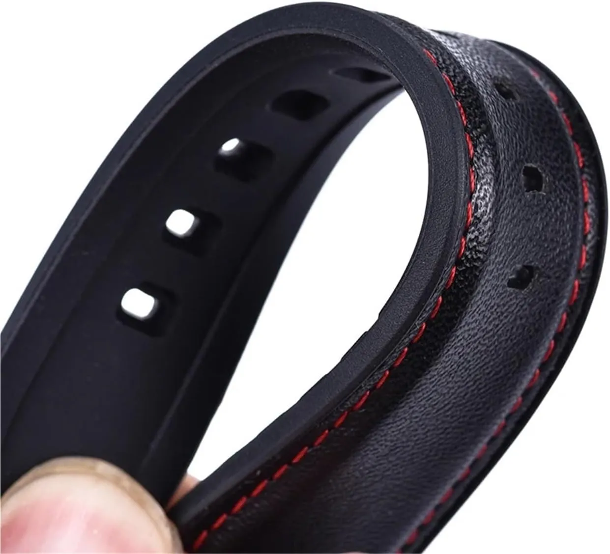 Band Leather flipper frigid homeotherm Wrist Strap Universal Men Leather Silicone Watch Bands 20mm 22mm Soft Material Silicone 