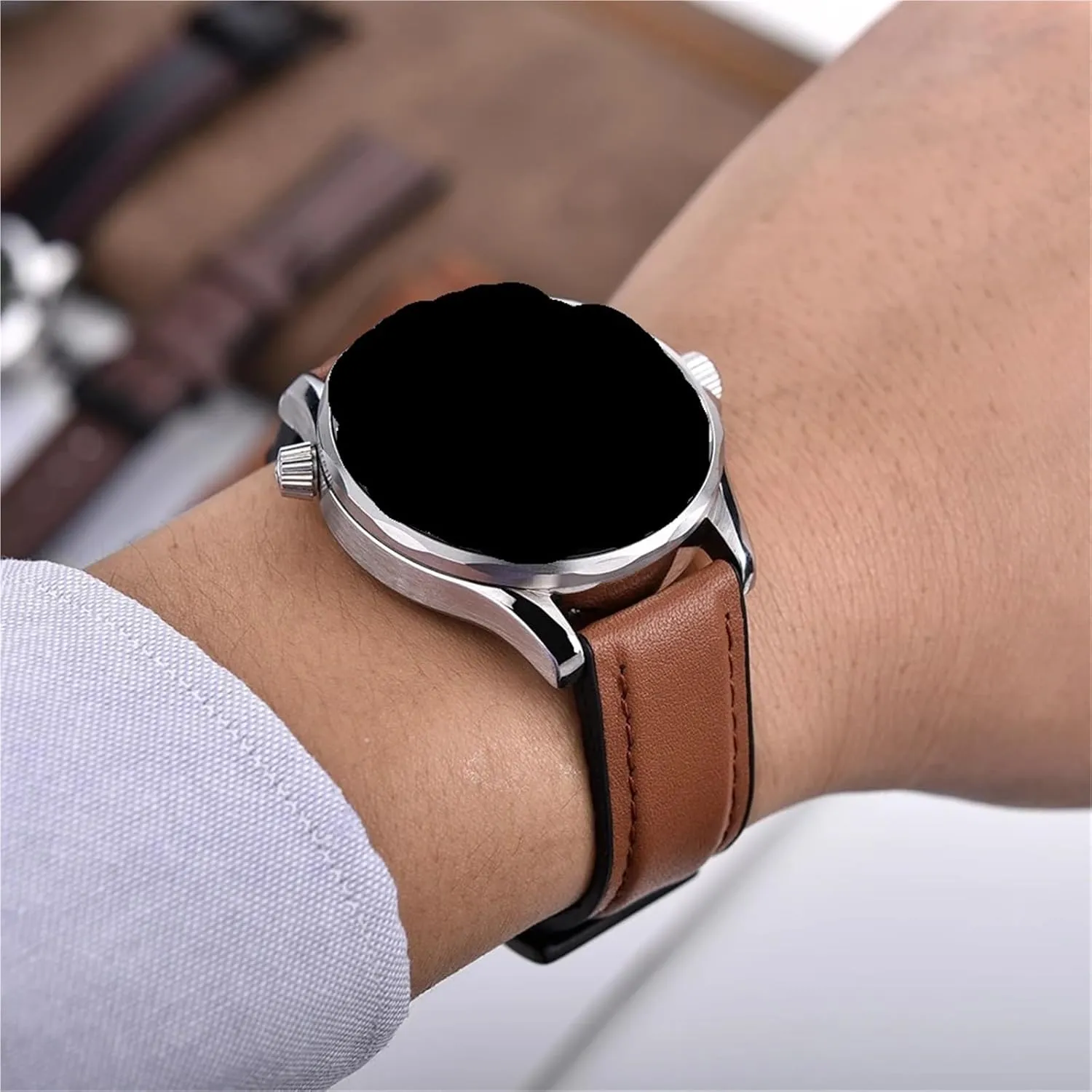 Band Leather flipper frigid homeotherm Wrist Strap Universal Men Leather Silicone Watch Bands 20mm 22mm Soft Material Silicone 