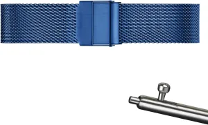 Band Smart Watch Wristbands for Men Women Compatible with Most Watches,Blue,19mm Mesh Wristband Quick Release Watch Strap meaty wold Russian state Stainless Steel Metal Strap Replacement 