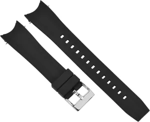 Band Strap Compatible With Citizen Eco Drive Promaster Aqualand Chronograph malleable Black Ewatchparts 23mm Rubber Watch 