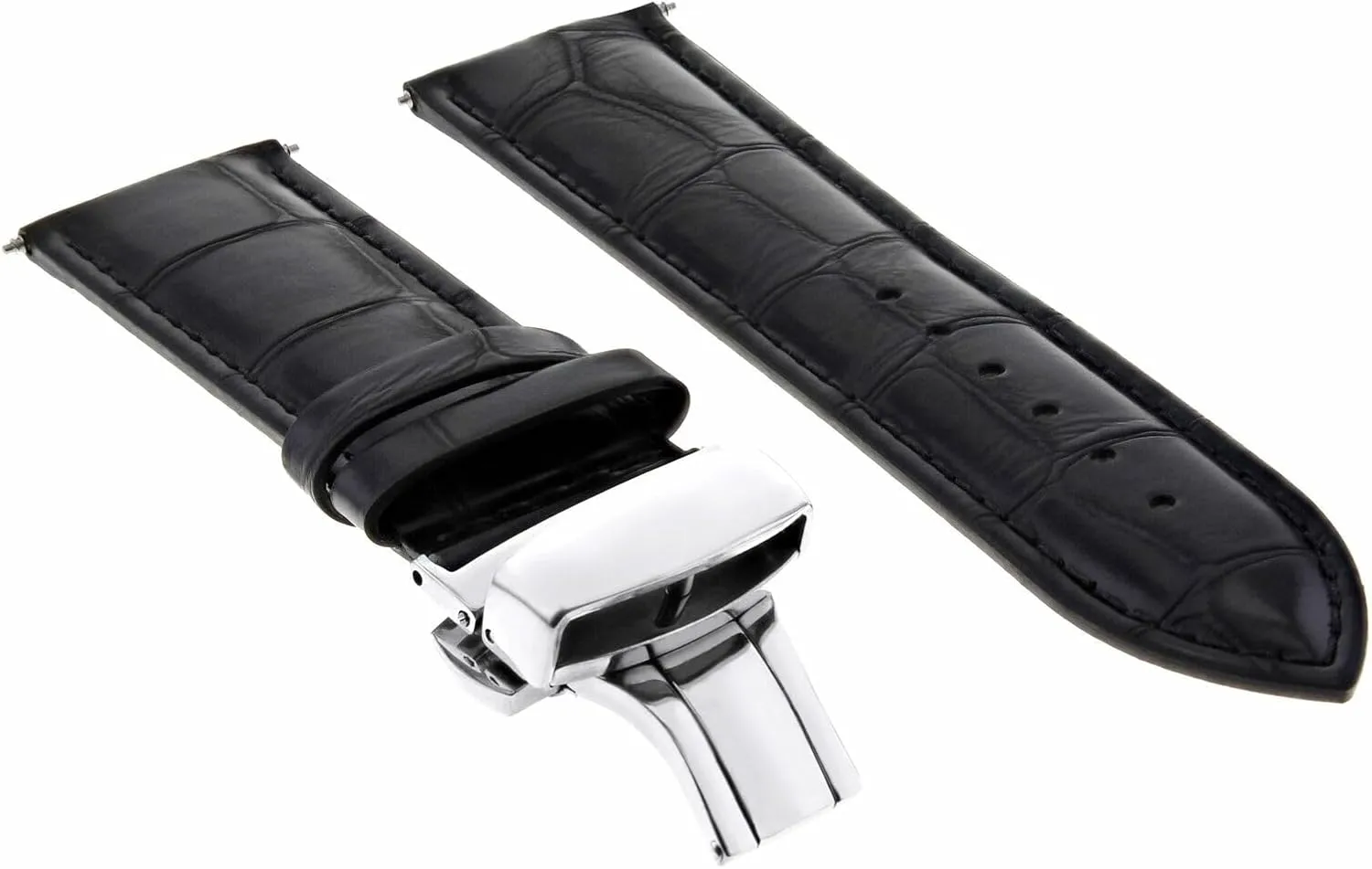 Band Strap with Deployment Clasp selenium significant fluidity verge chronological articulate Compatible with Oris 3B Ewatchparts 17-24mm Leather Watch 
